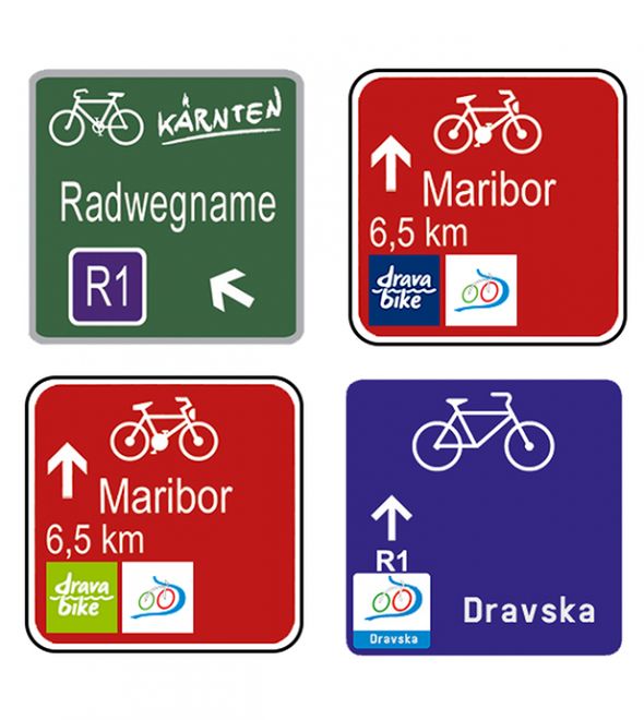 Kako je Dravska kolesarska pot označena