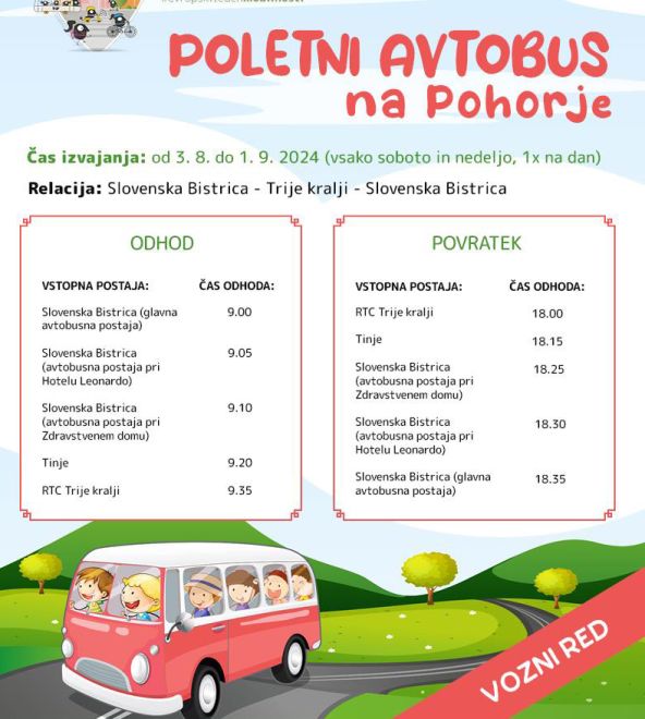Na Pohorje s poletnim avtobusom iz Slovenske Bistrice