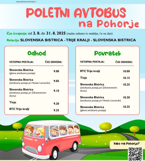 Na Pohorje s poletnim avtobusom iz Slovenske Bistrice